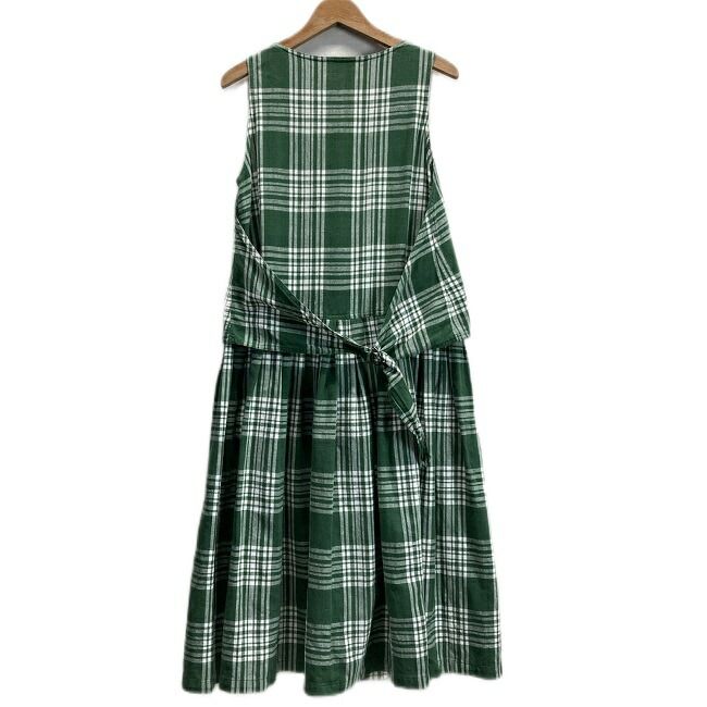 i.s. ISSEY MIYAKE ワンピース 80 s 80年代 ノースリーブ レイヤード風 ロング丈 チェック No.RG 21477 古着