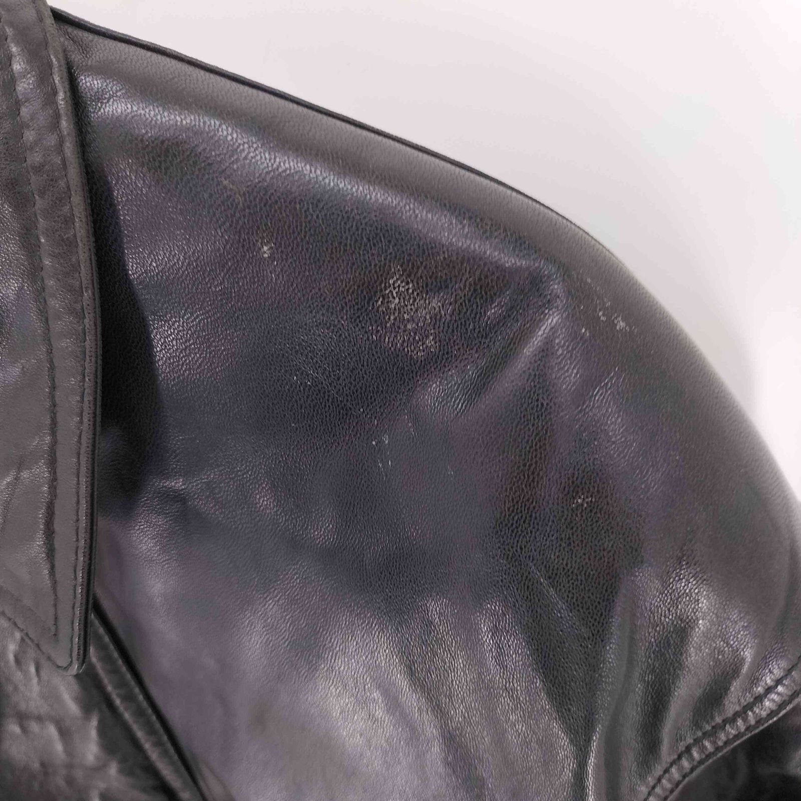 コムサデモード COMME CA DU MODE TETSU 90S ジップアップ ラムレザー