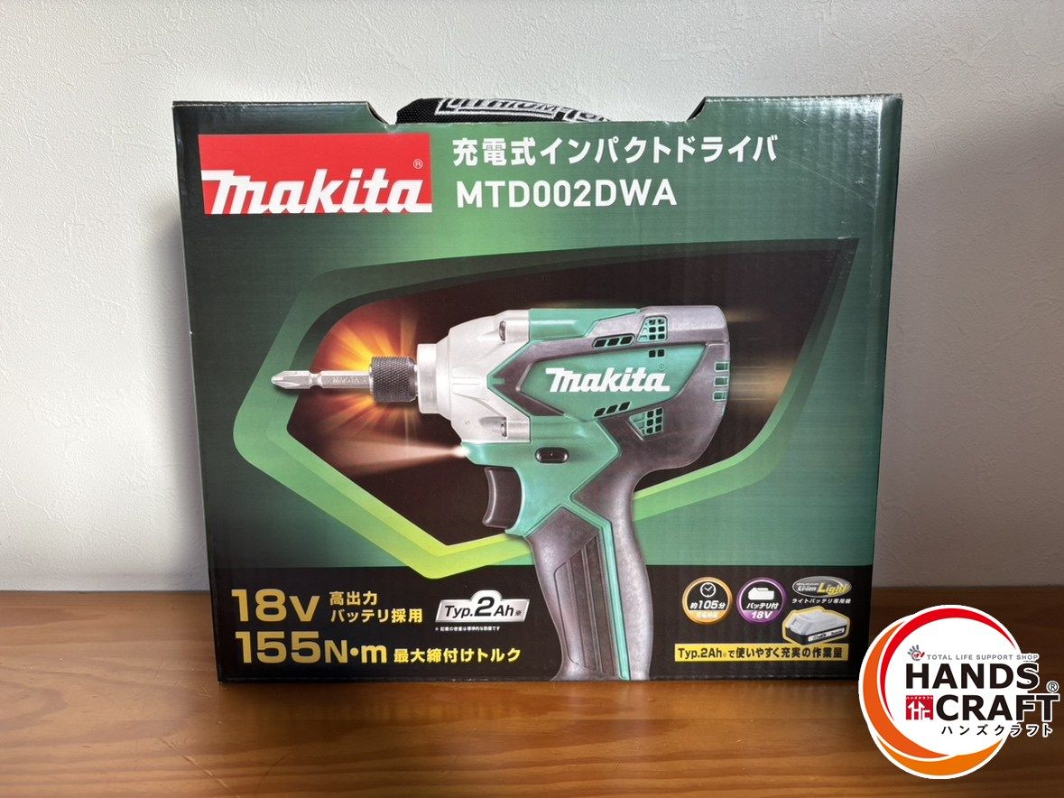 ♭ マキタ makita MTD002DWA 充電式インパクトドライバ 18V 2.0Ahバッテリ1個 充電器