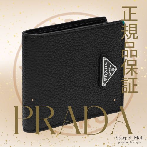 PRADA プラダ ブラックレザーウォレット