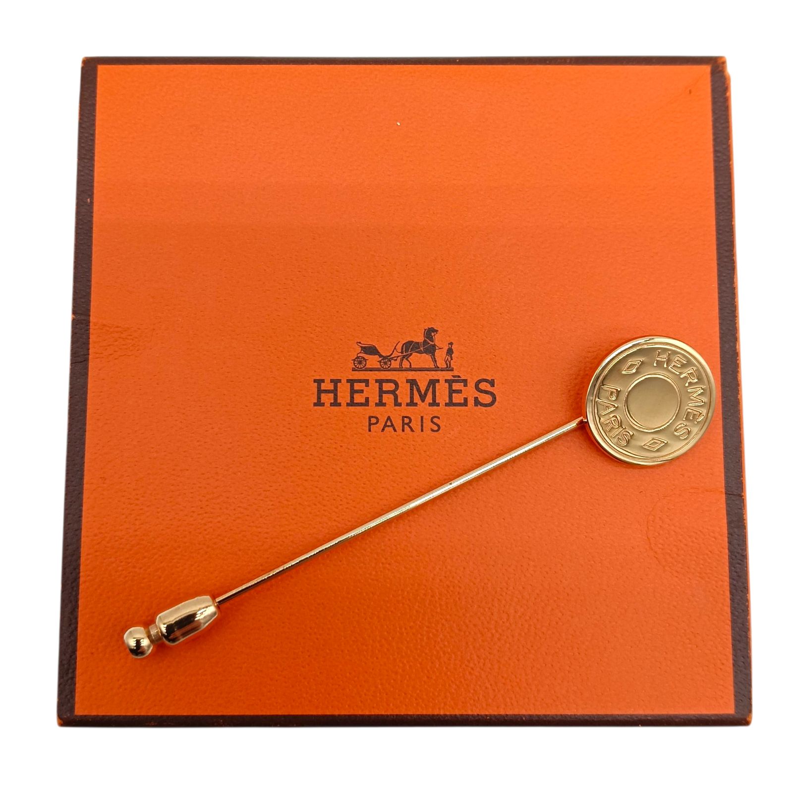 HERMES エルメス セリエ ピンブローチ ピン ブローチ ゴールド ゴールド
