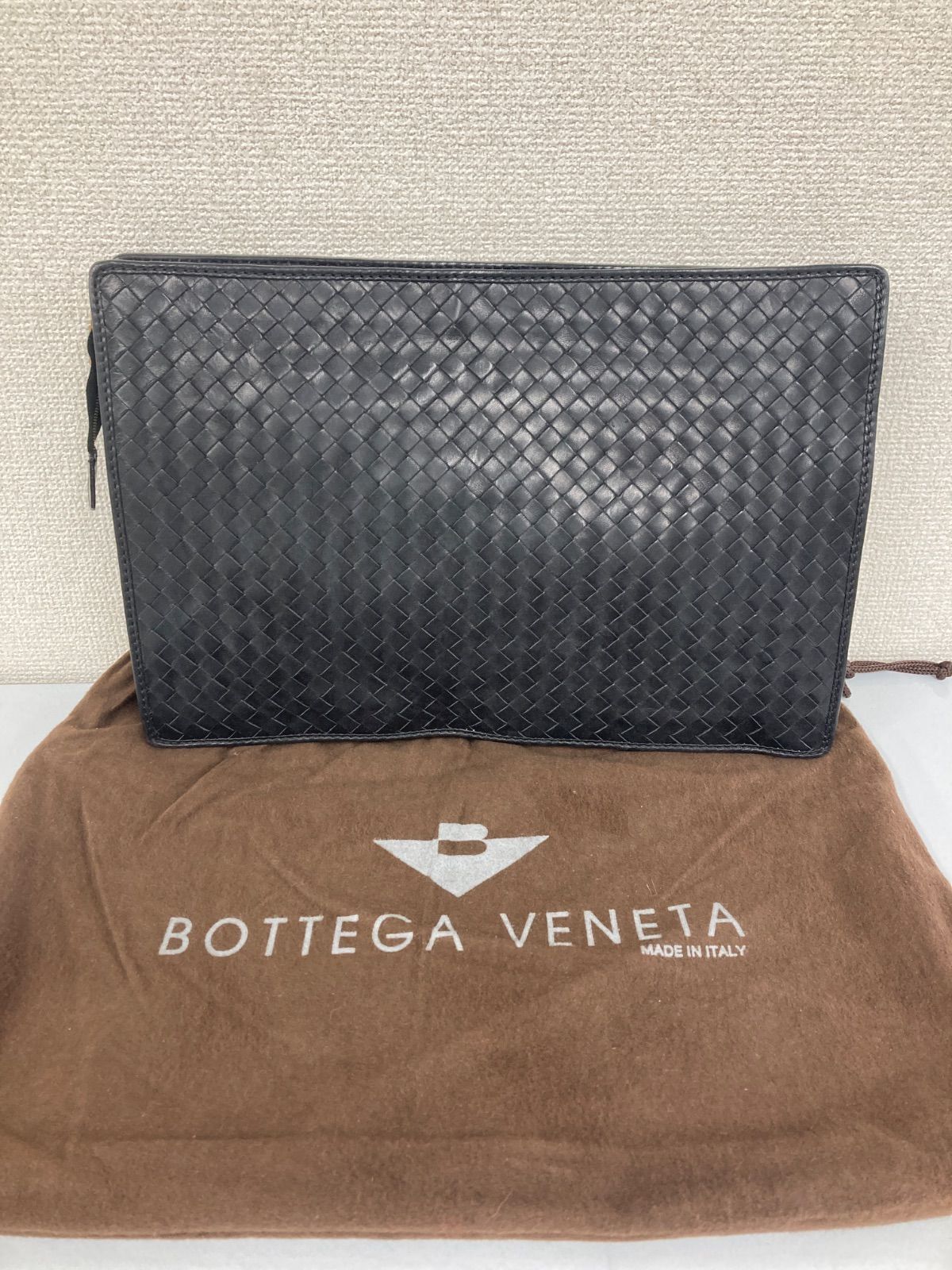 ４ ボッテガヴェネタ BOTTEGA VENETA イントレチャート ドキュメントケース クラッチバック A4 ブラック バッグ 2
