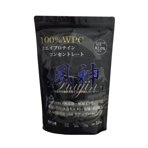正規販売店 ファイトクラブ 風神プロテイン 3kg ホエイ プロテイン コンセントレート 宅配便