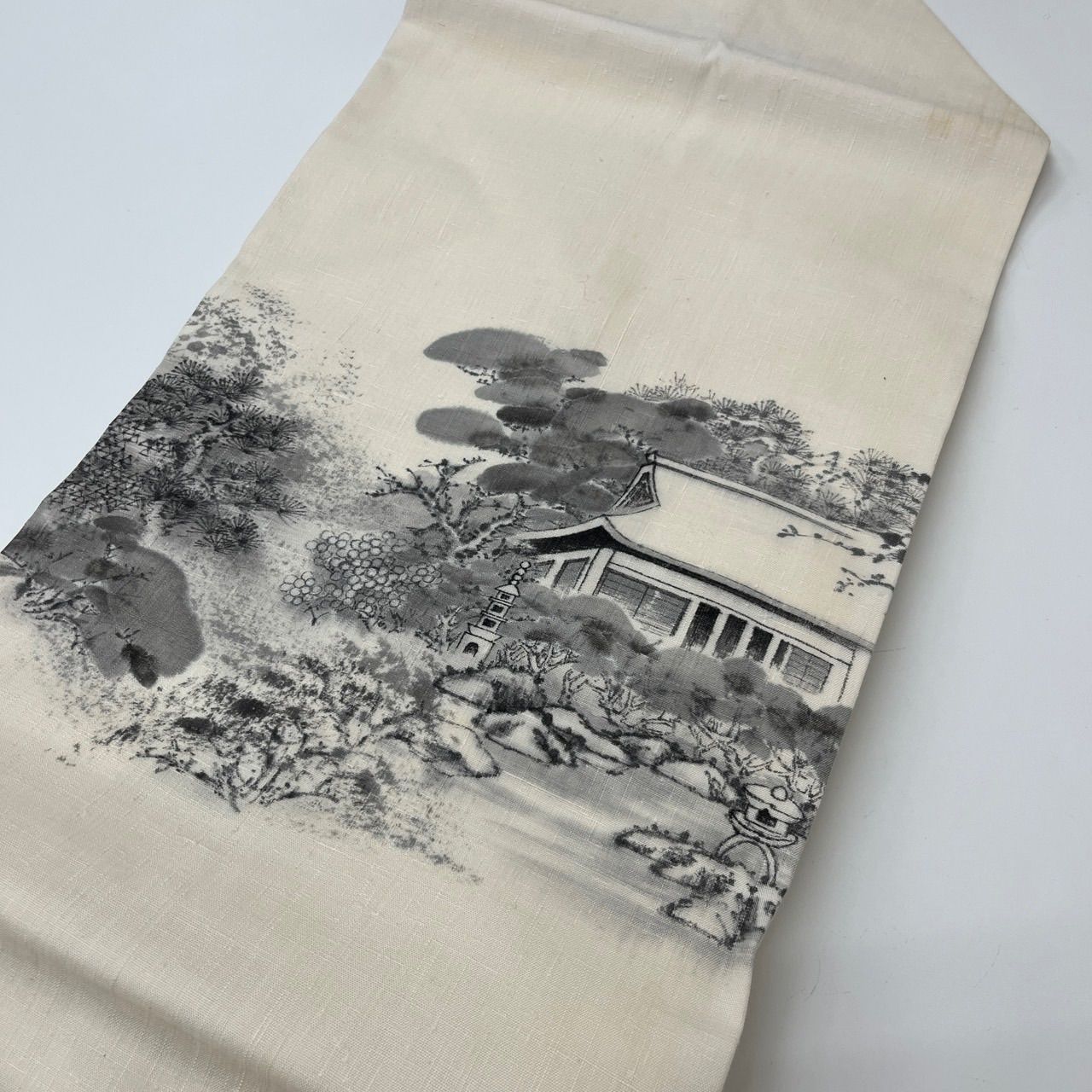 真綿紬 染め名古屋帯 九寸名古屋帯 名古屋帯 作家物 真綿紬 長尺 庭園の染め 九寸 正絹 MA-1141 - メルカリ
