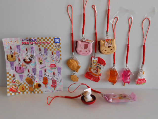 Jst01Mz夏目友人帳ニャンコ先生和菓子ストラップ2全9種もなか