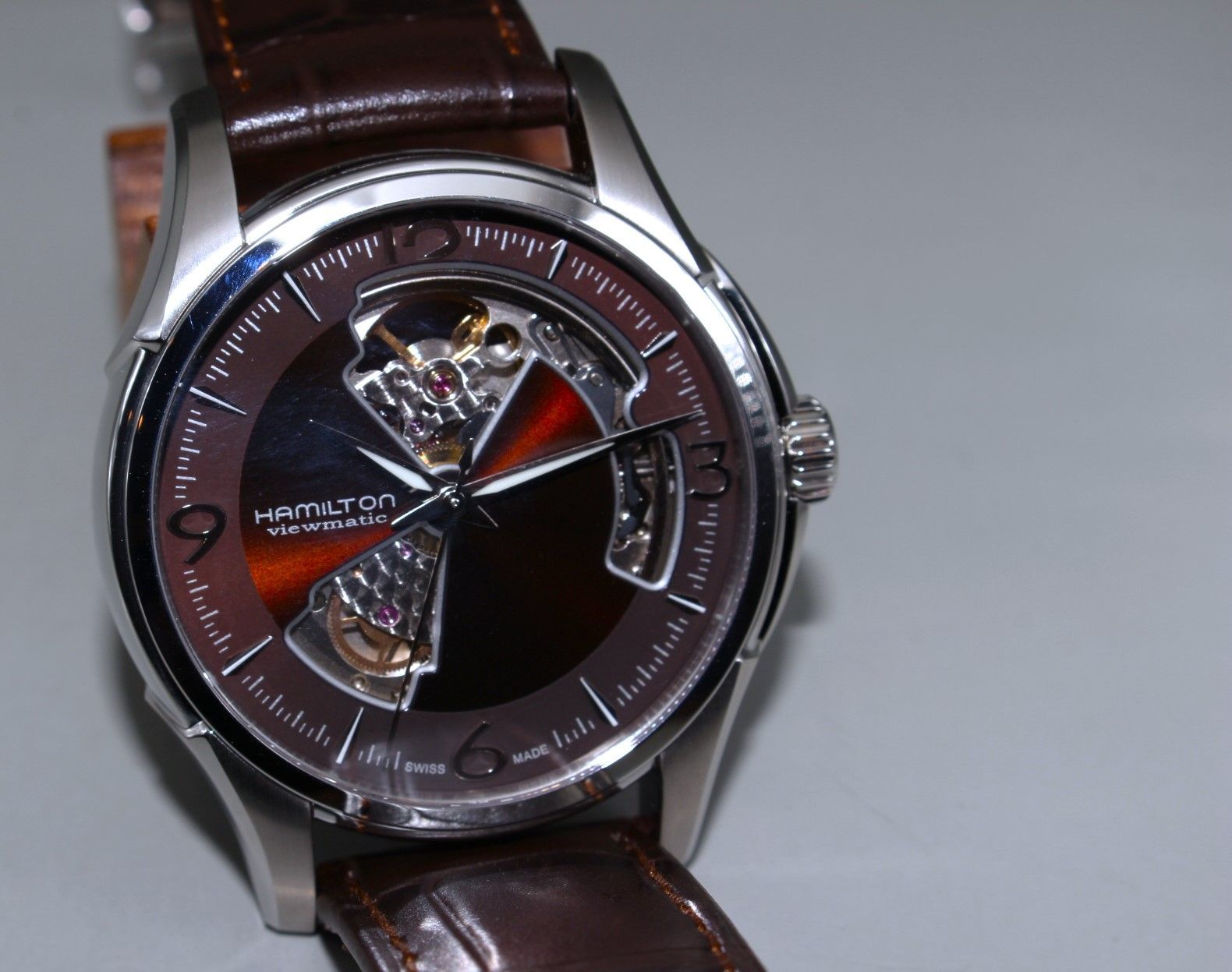 VRW 1443 時計 ハミルトン ジャズマスター オープンハート BRW文字盤 メンズ 自動巻き 腕時計 稼働品