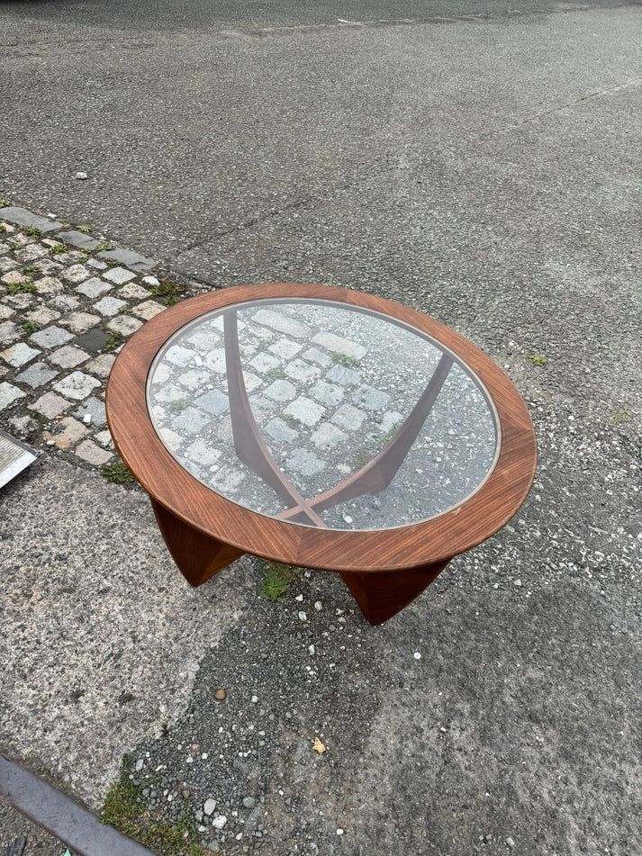 ローテーブル G PLAN Astro ヴィンテージ イギリス ガラステーブル サーキュラーテーブル