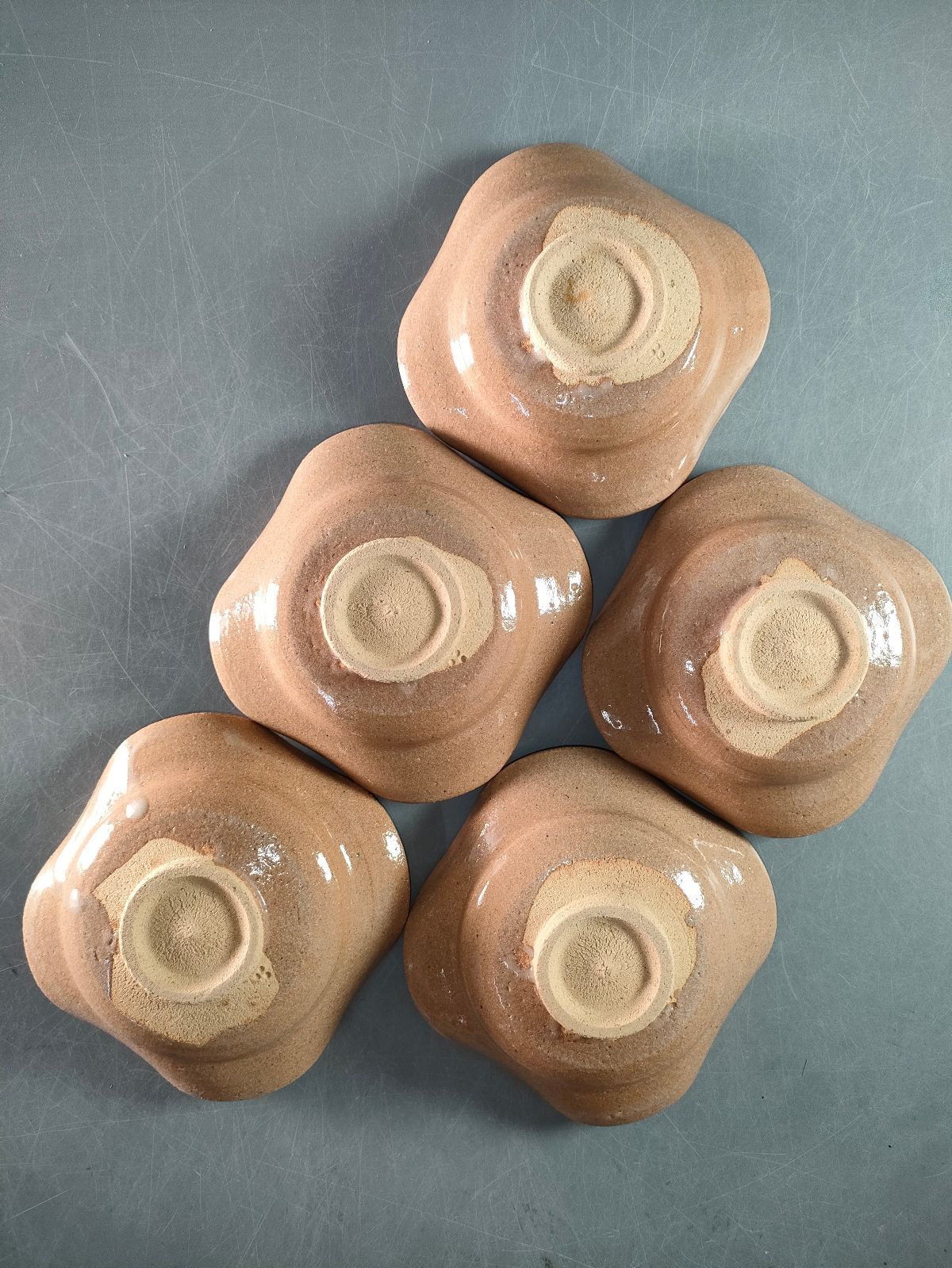 S16-1/唐津焼/十三代中里太郎右衛門窯/絵唐津向付5客/共箱/飾鉢/懐石