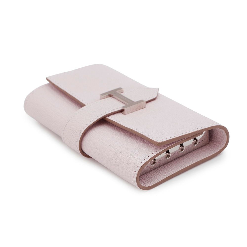 エルメス 4連キーケース ベアン モーブペール シルバー金具 シェブルミゾル W刻印 HERMES