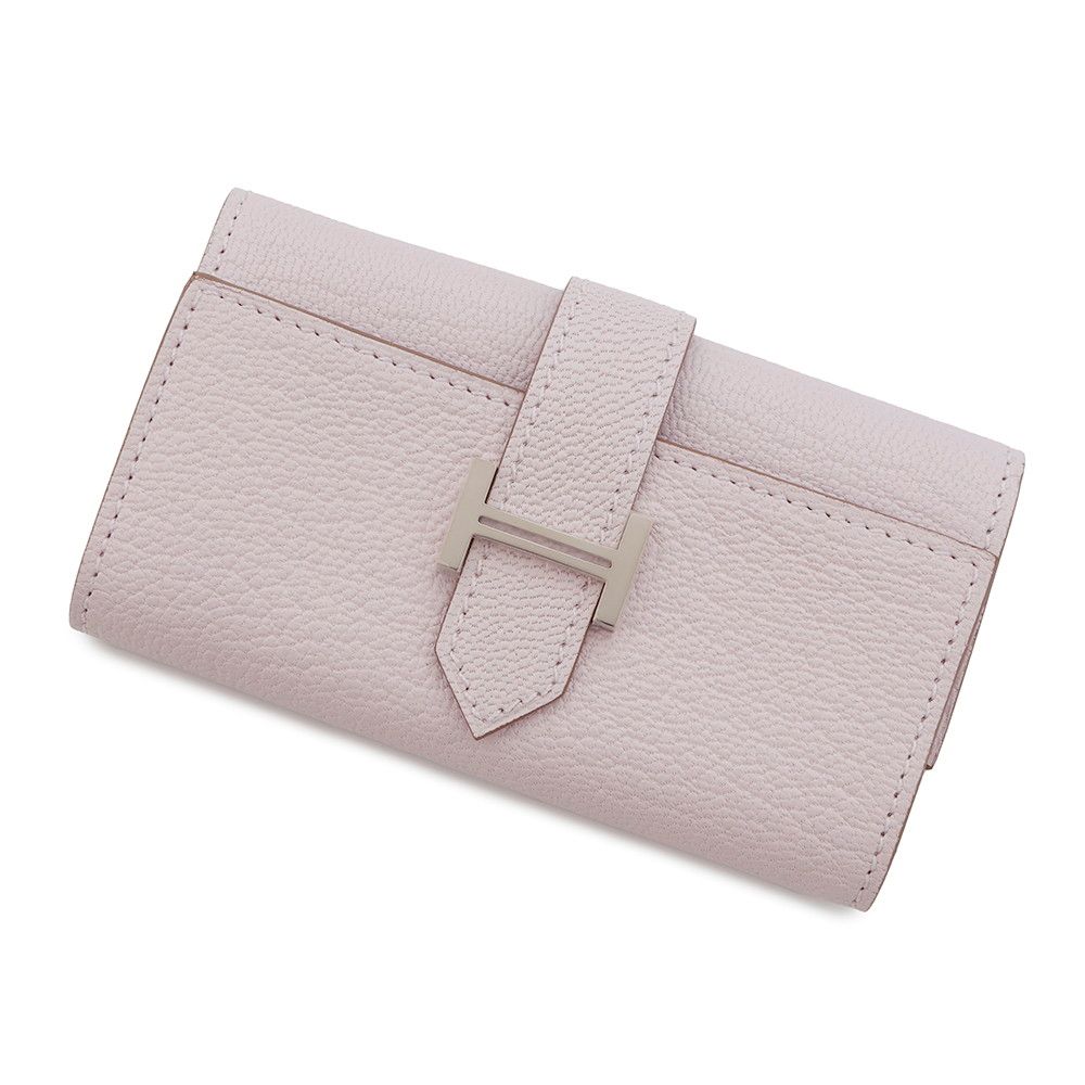 エルメス 4連キーケース ベアン モーブペール シルバー金具 シェブルミゾル W刻印 HERMES