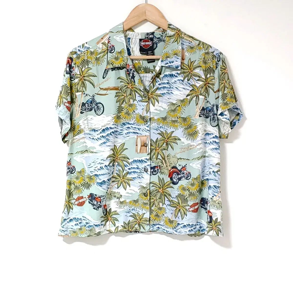 ハーレーダビッドソン x 姫宮 桃李 ハワイアン シャツ MADE IN U S A