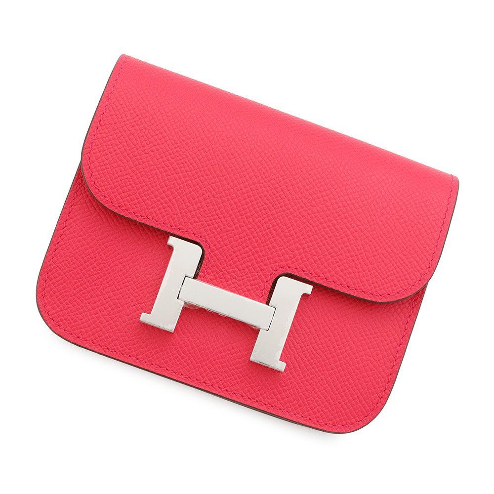 エルメス 財布 コンスタンス スリム ローズメキシコ シルバー金具 エプソン W刻印 HERMES 財布