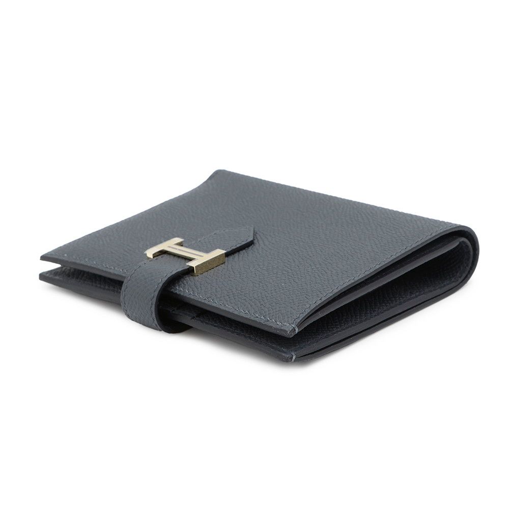 エルメス 二つ折り財布 ベアンコンパクト グリミスティ シャンパンゴールド金具 エプソン K刻印