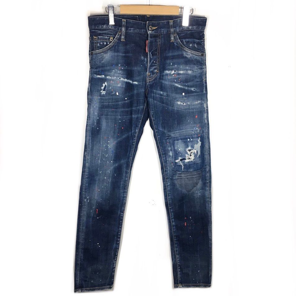 倉吉店 DSQUARED2 ディースクエアード デニムパンツ Cool guy jean 加工デニム S71LB0895 S30342 インディゴ サイズ 44 107
