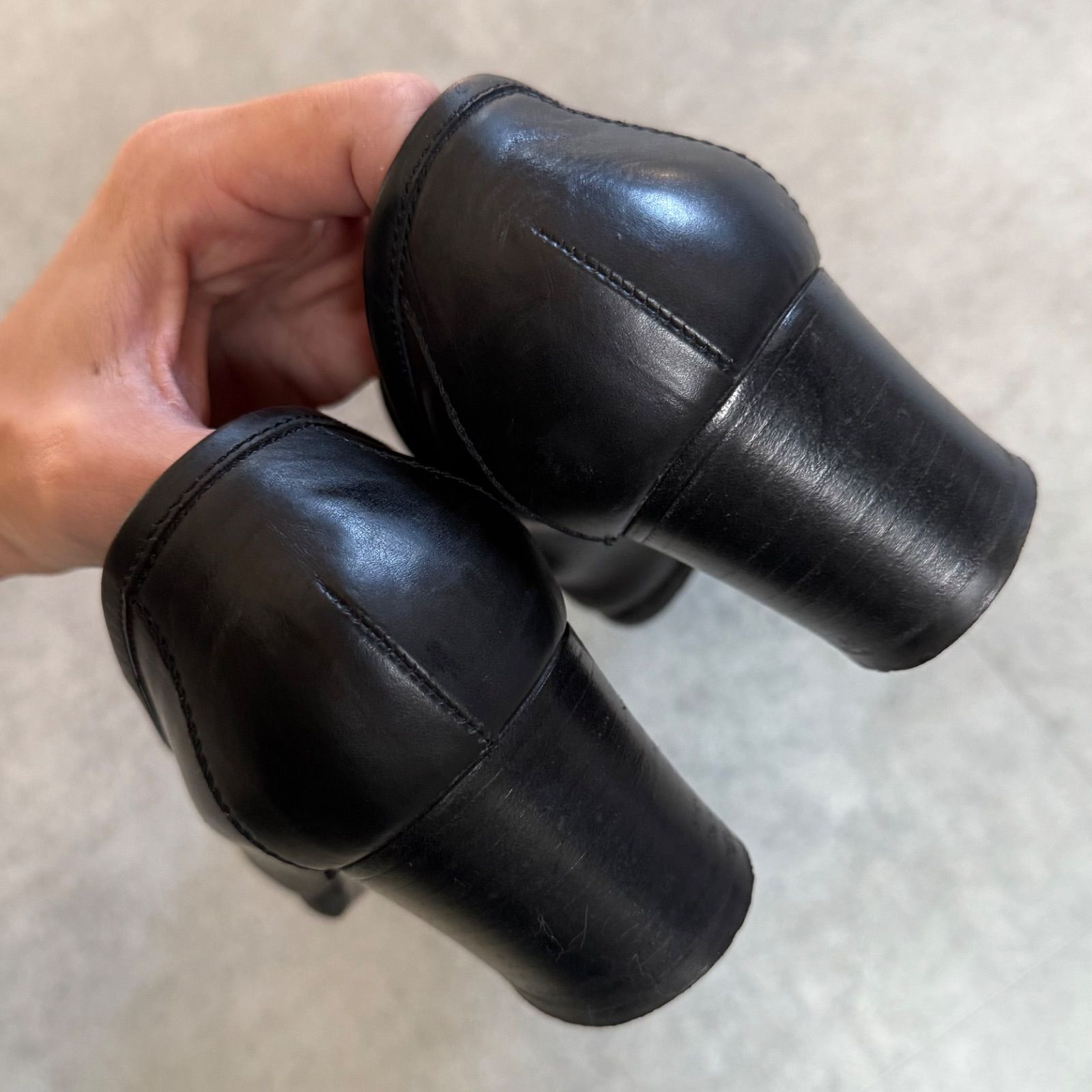 【美品】HERMES エルメス Hロゴ ローファー レザー パンプス HERMES エルメス ローファー Hロゴ 革靴 コンスタンス レザー ブラック