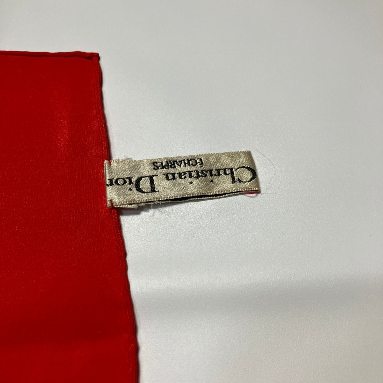 2509-386｜ ｜ディオール スカーフ レッド タグあり トロッター柄