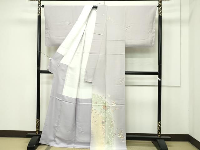 平和屋着物 上 訪問着 枯野色地 雪輪草花文 暈し染め 金彩 さが美扱い s 5