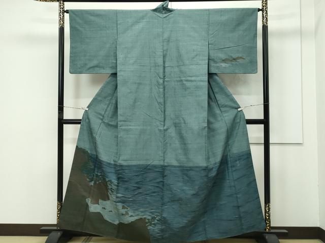 平和屋着物 上 能州紬 絲藝苑 上島洋山 訪問着 浜松文 s 5