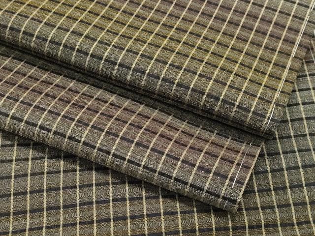 平和屋着物 上 お召 格子柄 s 5