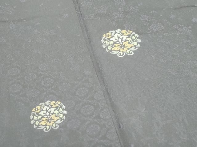 平和屋着物□極上 色留訪問着 お召地 刺繍 更紗花文 金銀