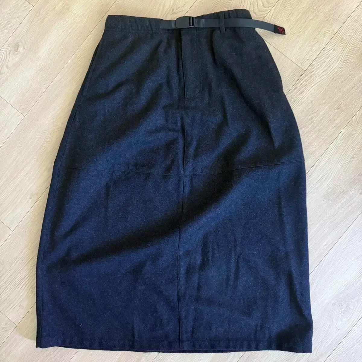 グラミチ ウール パネルド ラップ スカート チャコール M