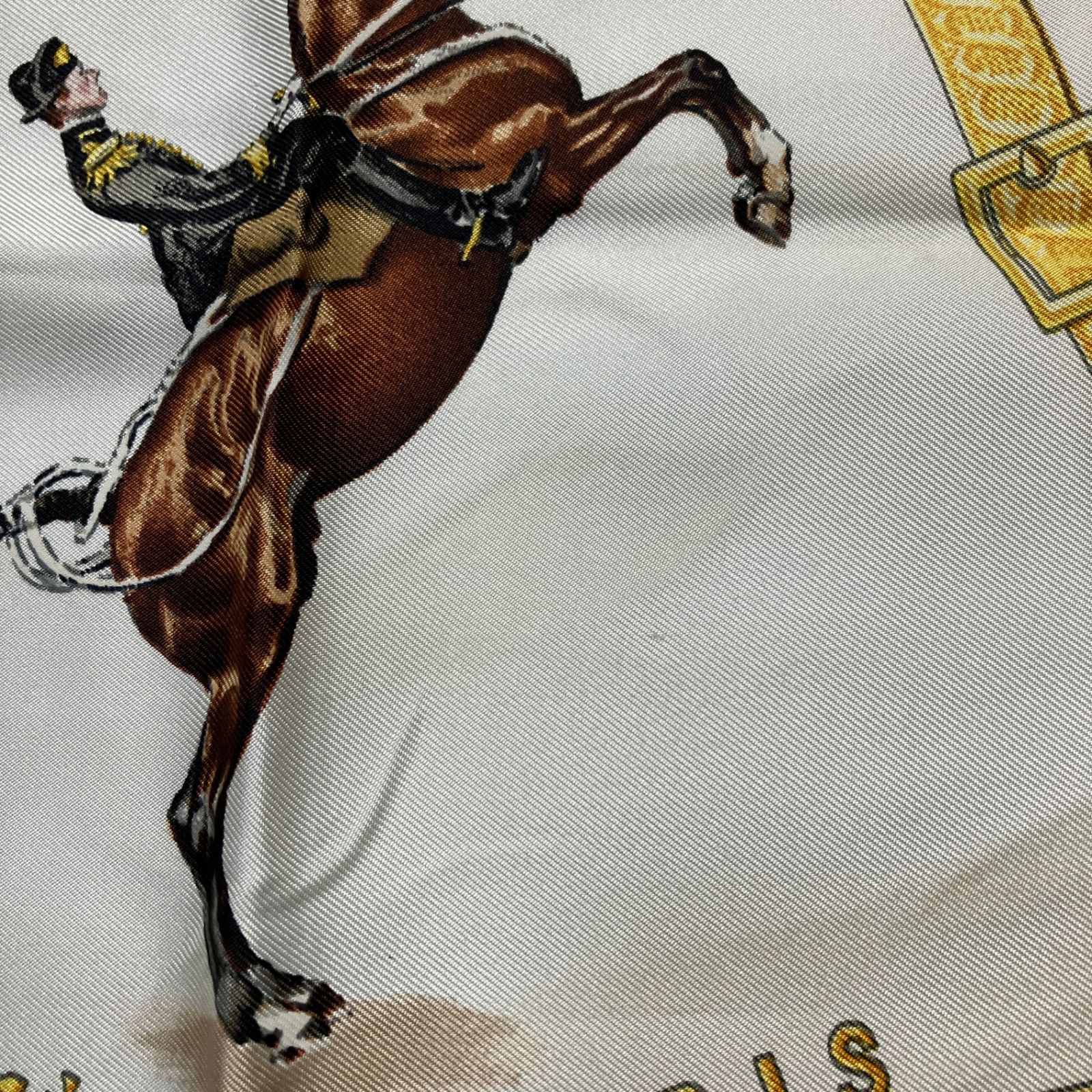 2509-397｜エルメス カレ90 スカーフ ネイビー タグあり