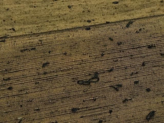 平和屋着物□極上 男性 紬・髭紬羽織セット 色無地 鶯茶色 逸品  