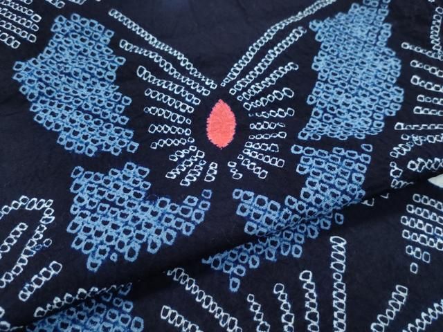  平和屋着物 上 夏物 浴衣 有松鳴海絞り 花蝶文 綿 s 5 浴衣単品 浴衣