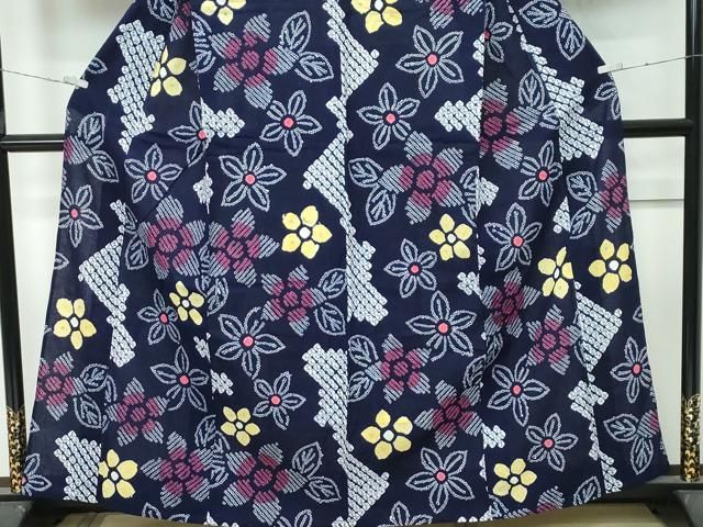 平和屋着物□極上 夏物 浴衣 有松鳴海絞り 舞花文 綿 逸品 未使用