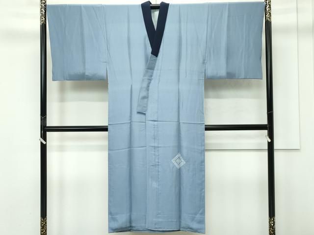 平和屋着物□極上 男性 紬・髭紬羽織・長襦袢セット 120亀甲 濃紺地