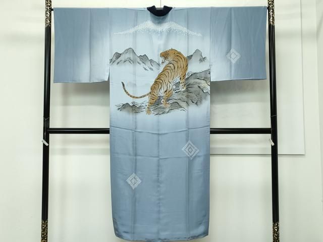 平和屋着物■極上　男性　紬・髭紬羽織・長襦袢セット　120亀甲　濃紺地　逸品　未使用　CZAA4330s5 平和屋着物□極上 男性 紬・髭紬羽織・長襦袢セット 120亀甲 濃紺地