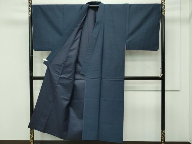 平和屋着物 上 男性 紬 髭紬羽織 長襦袢セット 120亀甲 濃紺地 CZAA4330s5