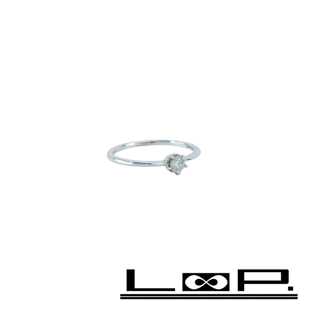 アガット リング 指輪 ホワイトゴールド ダイヤ K 18 WG D 0.10 ct 9号 1.20 g 468841 5