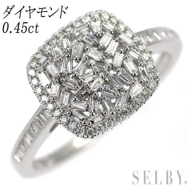 K18WG ダイヤモンド リング 0.45ct
