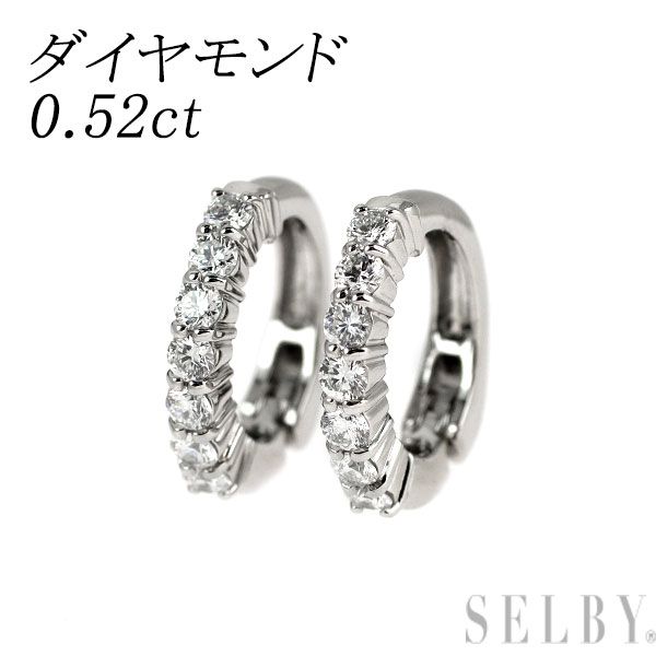 Pt900 ダイヤモンド イヤリング 0.52ct