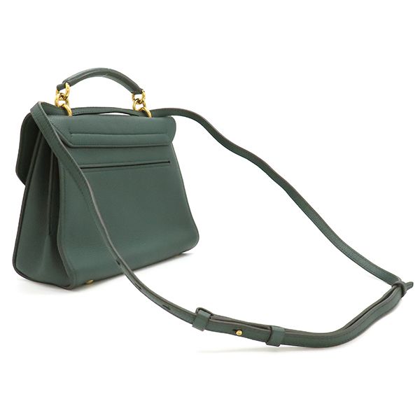 サルヴァトーレ フェラガモ Salvatore Ferragamo 2WAYバッグ ガンチーニ マーゴット レザー グリーン ゴールド金具 緑 ハンドバッグ ショルダーバッグ 保存袋