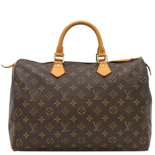 ルイヴィトン LOUIS VUITTON ハンドバッグ スピーディ 35 モノグラムキャンバス モノグラム ゴールド金具 茶 鍵 パドロック M41524 SP0030