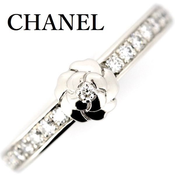 シャネル カメリア ダイヤモンド リング ♯45 J 11885