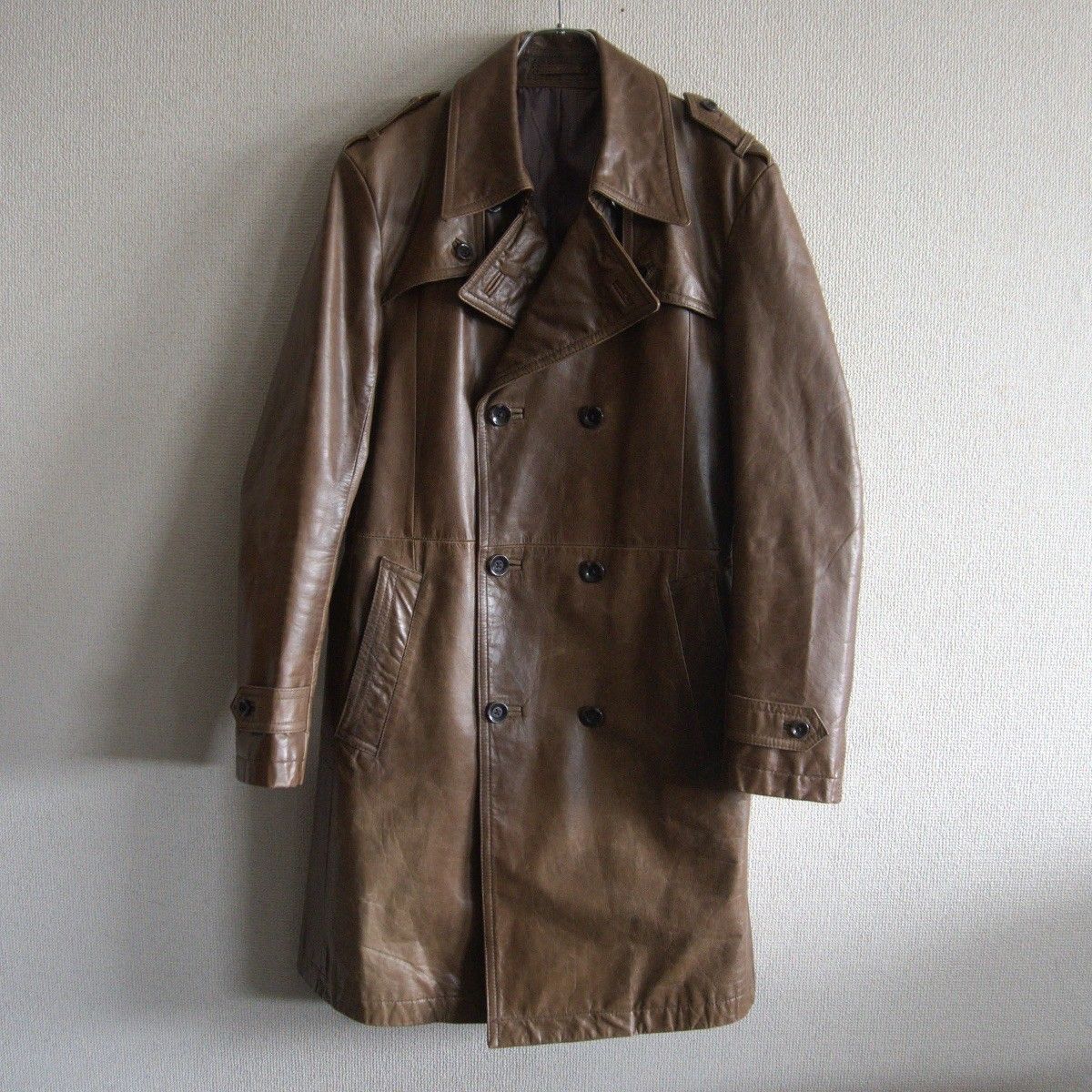 TORNADO MART バッファロー レザー トレンチ コート L トルネードマート ブラウン 牛革 25110496