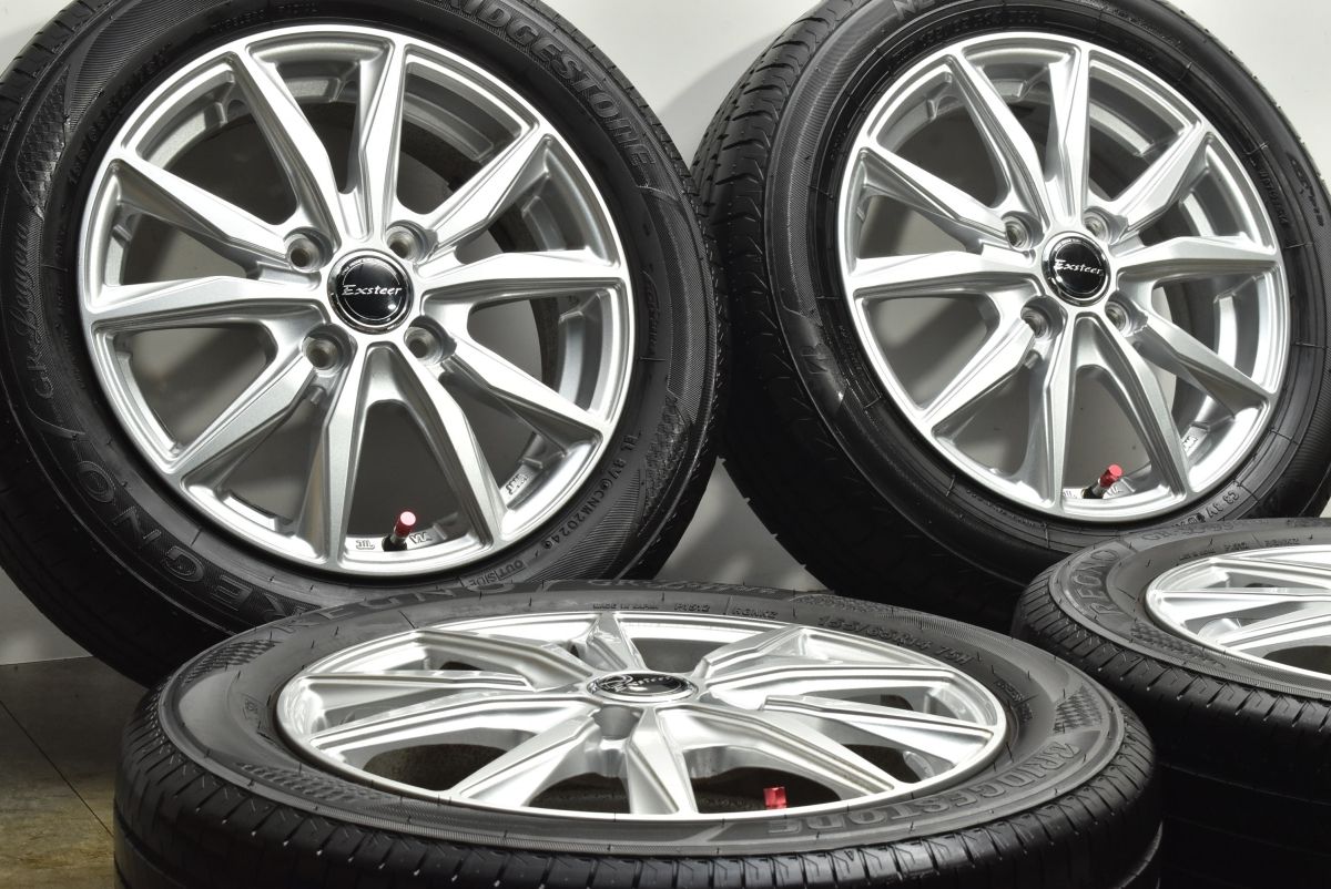 2025 製 バリ溝 Exsteer 14 in 4 5 J 45 PCD 100 ブリヂストン155 65 R N BOX ONE WGN ワゴンR アルト タント ムーヴ 軽自動車