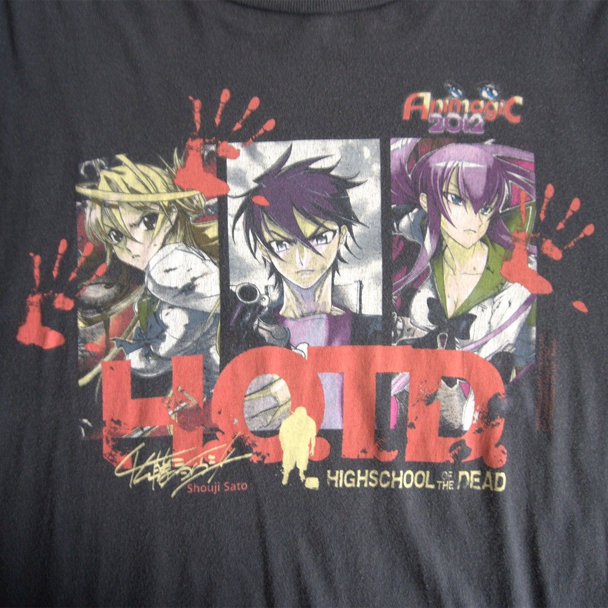 希少サイズ/10s】 【HIGHSCHOOL OF THE DEAD Tシャツ】 XL ハイ