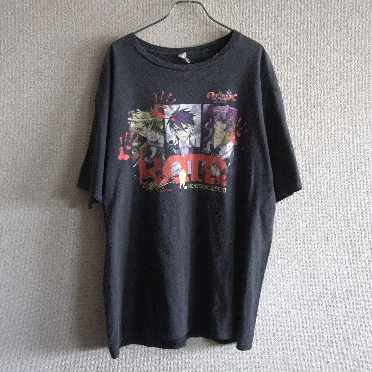 希少サイズ/10s】 【HIGHSCHOOL OF THE DEAD Tシャツ】 XL ハイ
