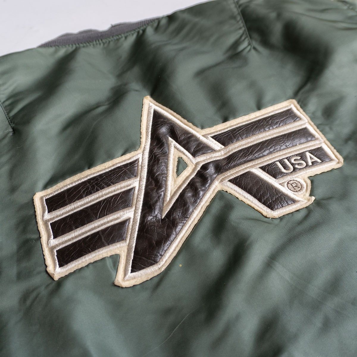 雰囲気抜群/USA製】ALPHA INDUSTRIES【MA-1 バックロゴ 2024 フライト