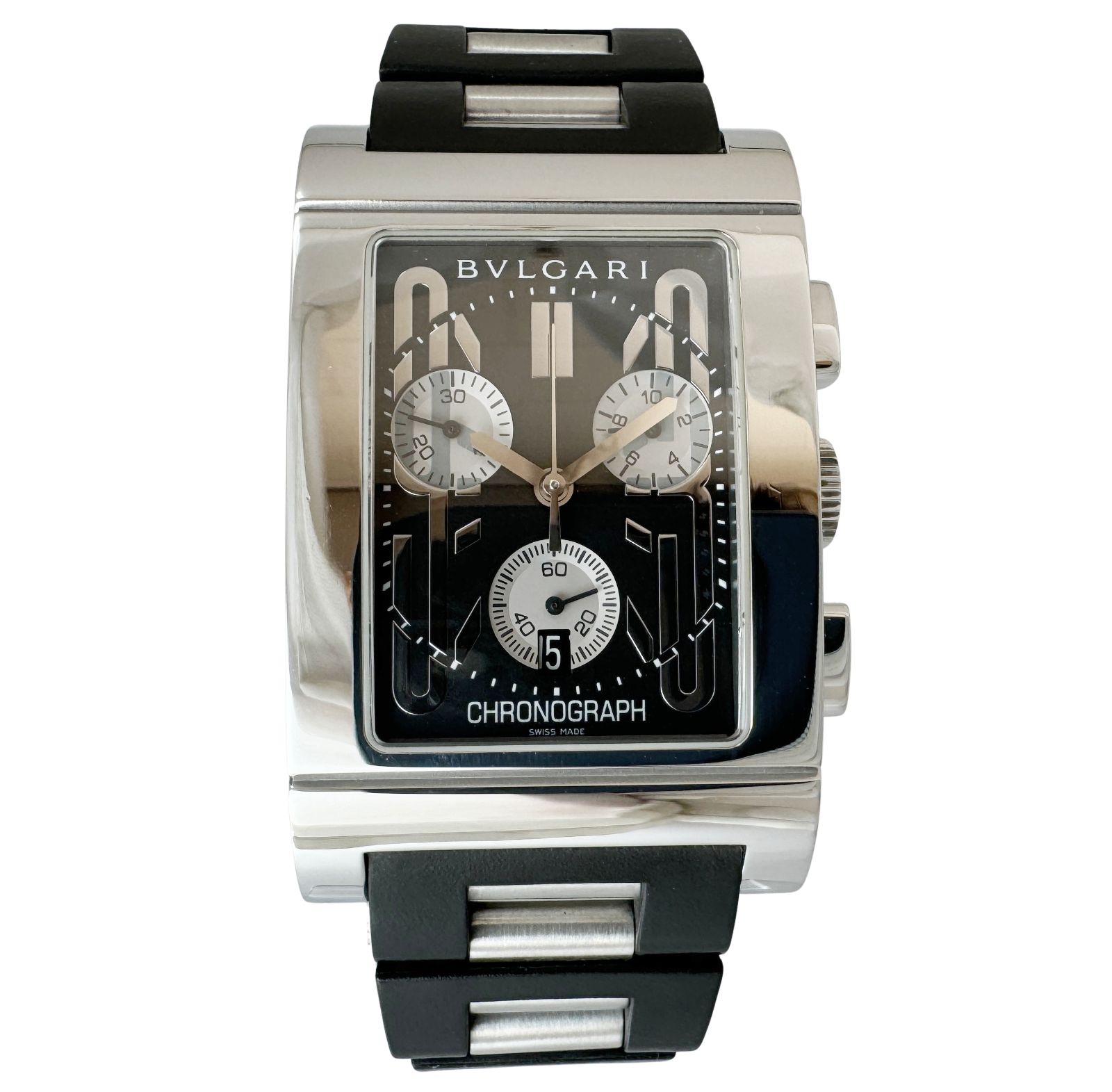 BVLGARI ブルガリ　レッタンゴロ　クロノ　腕時計　メンズ　クロノグラフ BVLGARI ブルガリ レッタンゴロ クロノ RTC49S メンズウォッチ メンズ