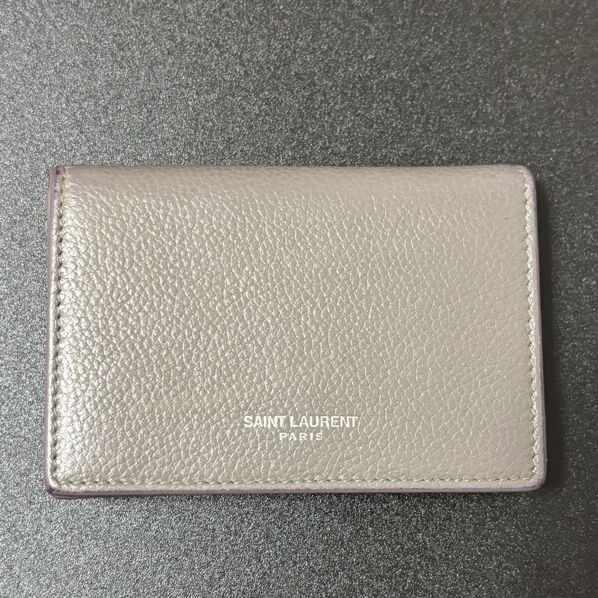 s28 サンローラン 名刺入れ カードケース グレー系 Saint Laurent