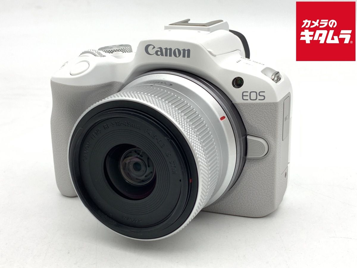 EOS R50 RF-S18-45 IS STMレンズキット ホワイト 新品)Canon (キヤノン) EOS R50 RF-S18-45 IS STMレンズキット