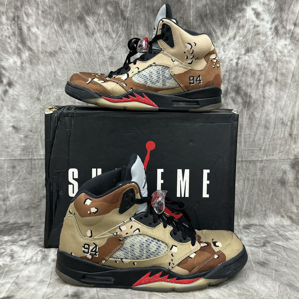 【C78】NIKE✕SUPREＭE AJ-5 824371-201 28㎝ 箱付 NIKE（ナイキ） ×SUPREME 824371-201 AIR JORDAN 5 RETRO エア