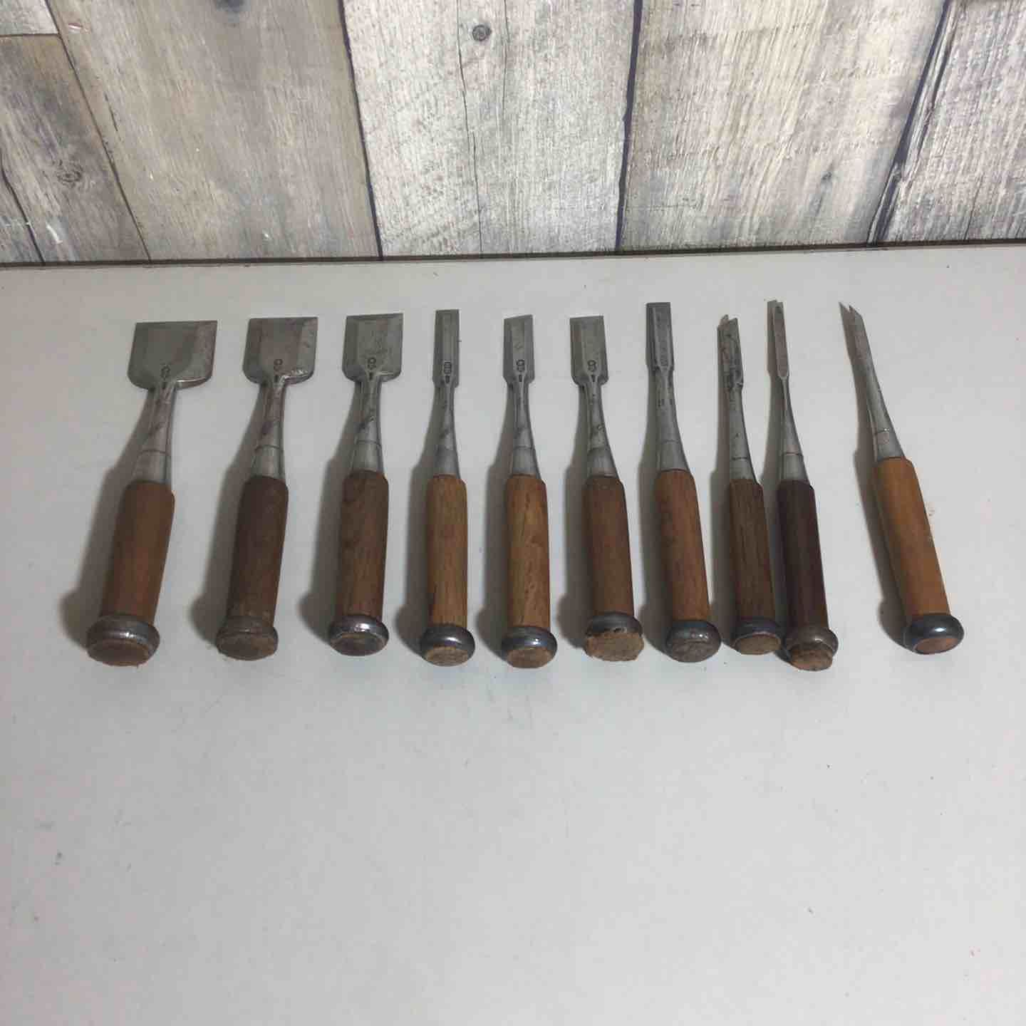 追入鑿 組鑿 淡水 紫檀柄 三つ裏 追入組鑿 10本 のみ ノミ 1本違います 戸田店