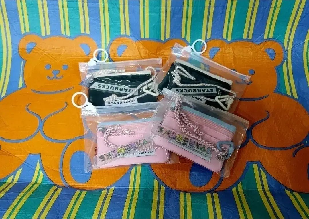 スターバックス バッグ택 セット-ピンク グリーン