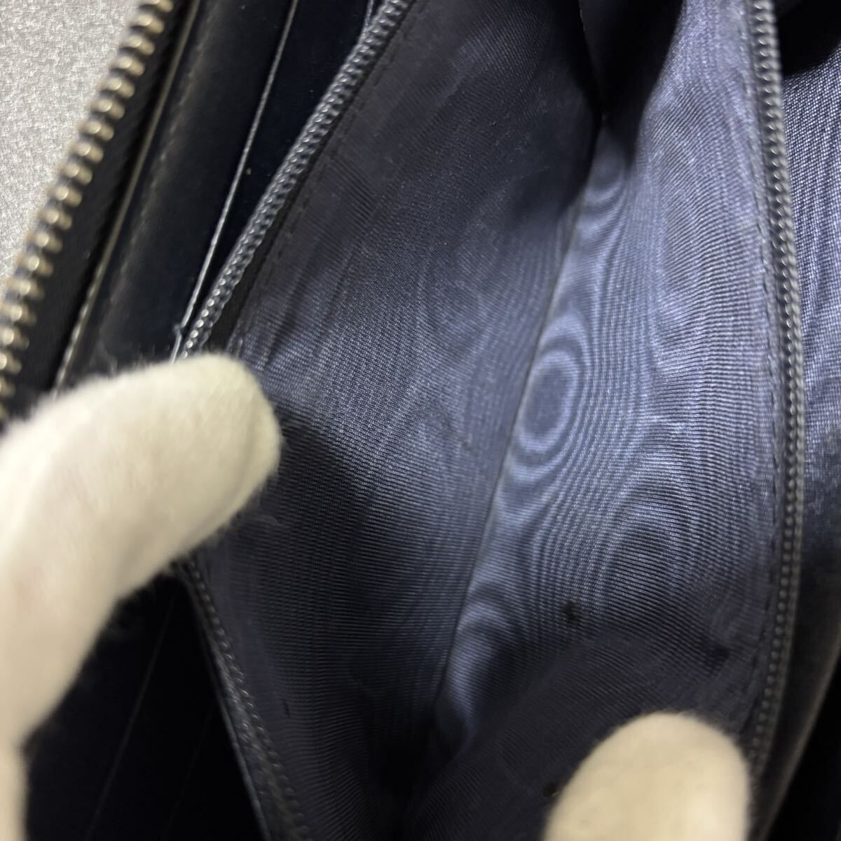 s31 グッチ GUCCI グッチ シマ レザー ネイビー 濃 紺 長財布 GG